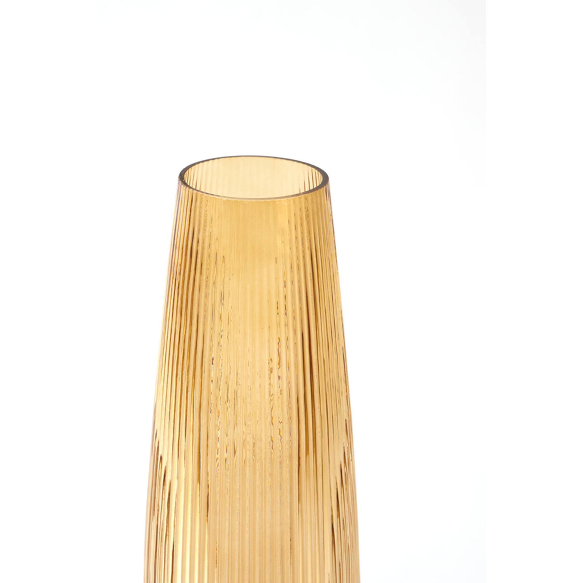 Farenzo Glass Vase-  Amber Finish