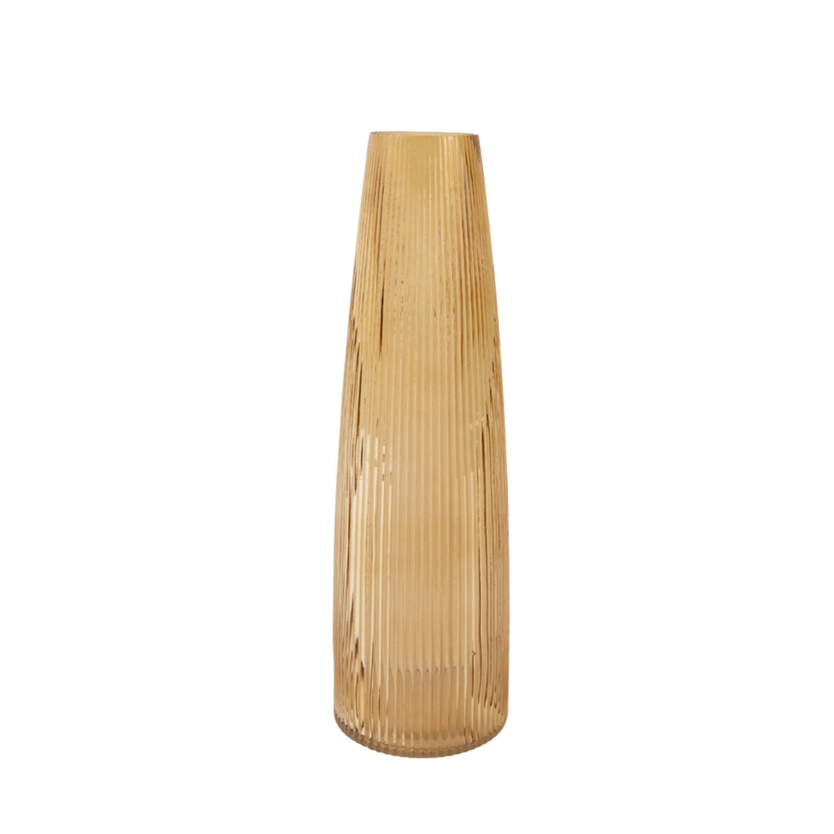 Farenzo Glass Vase-  Amber Finish