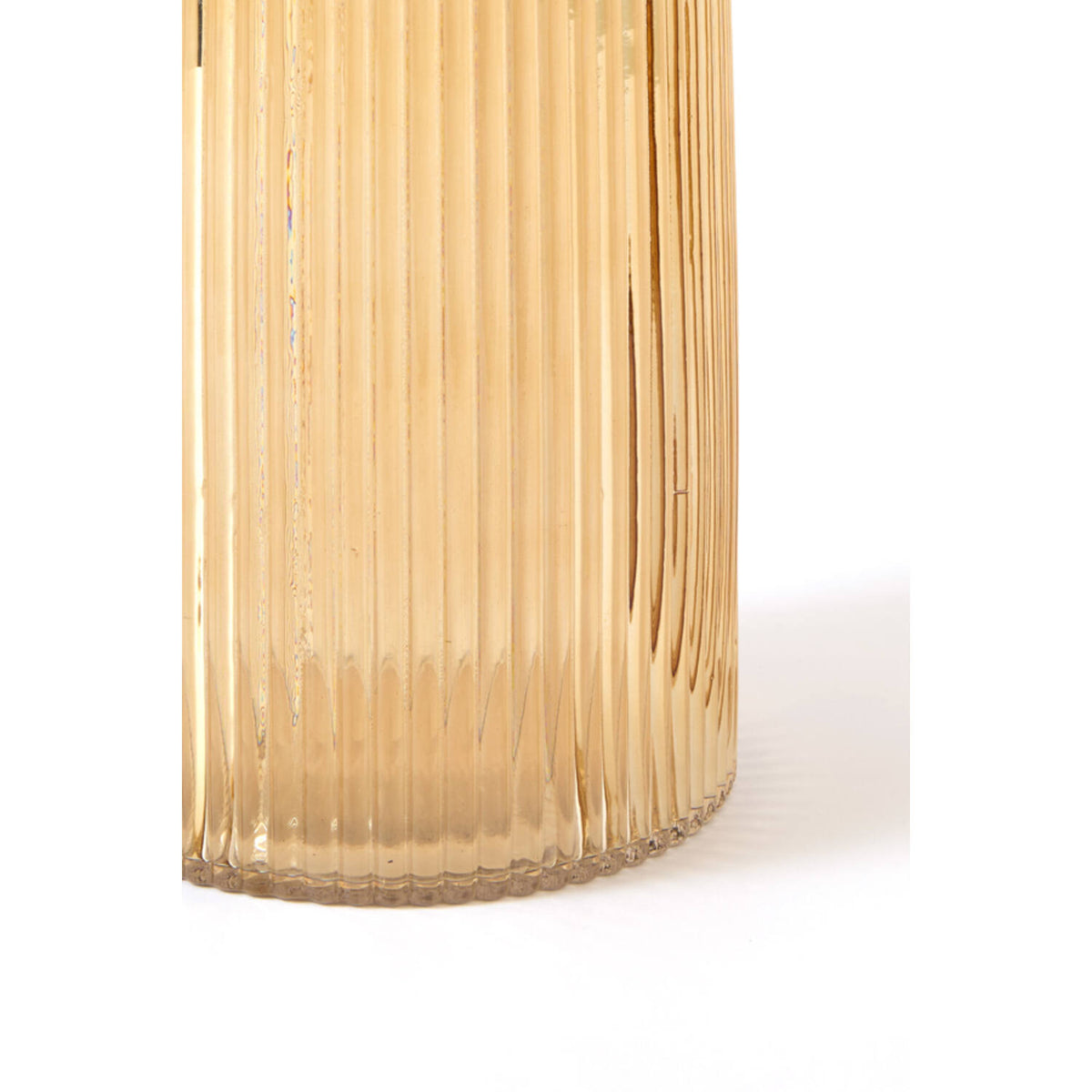 Farenzo Glass Vase-  Amber Finish