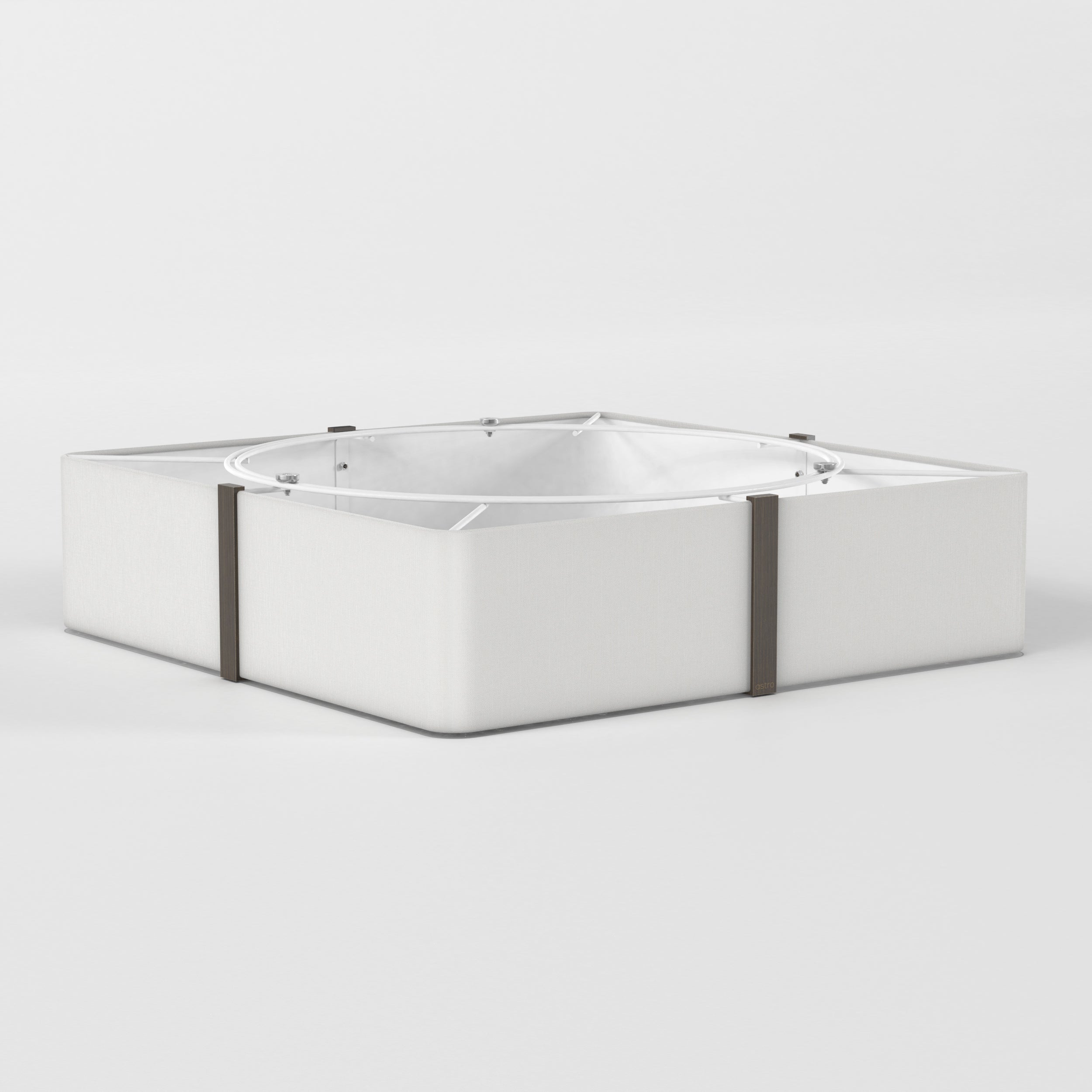 Elba Square 350/500 Shade- White/ Putty Finishes