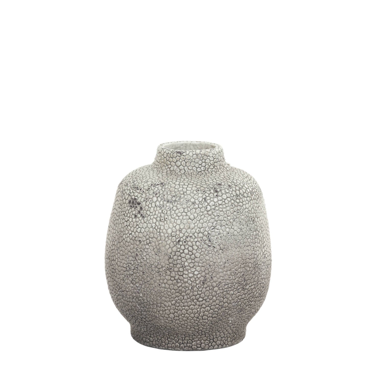 Vase deco Rayskin light grey