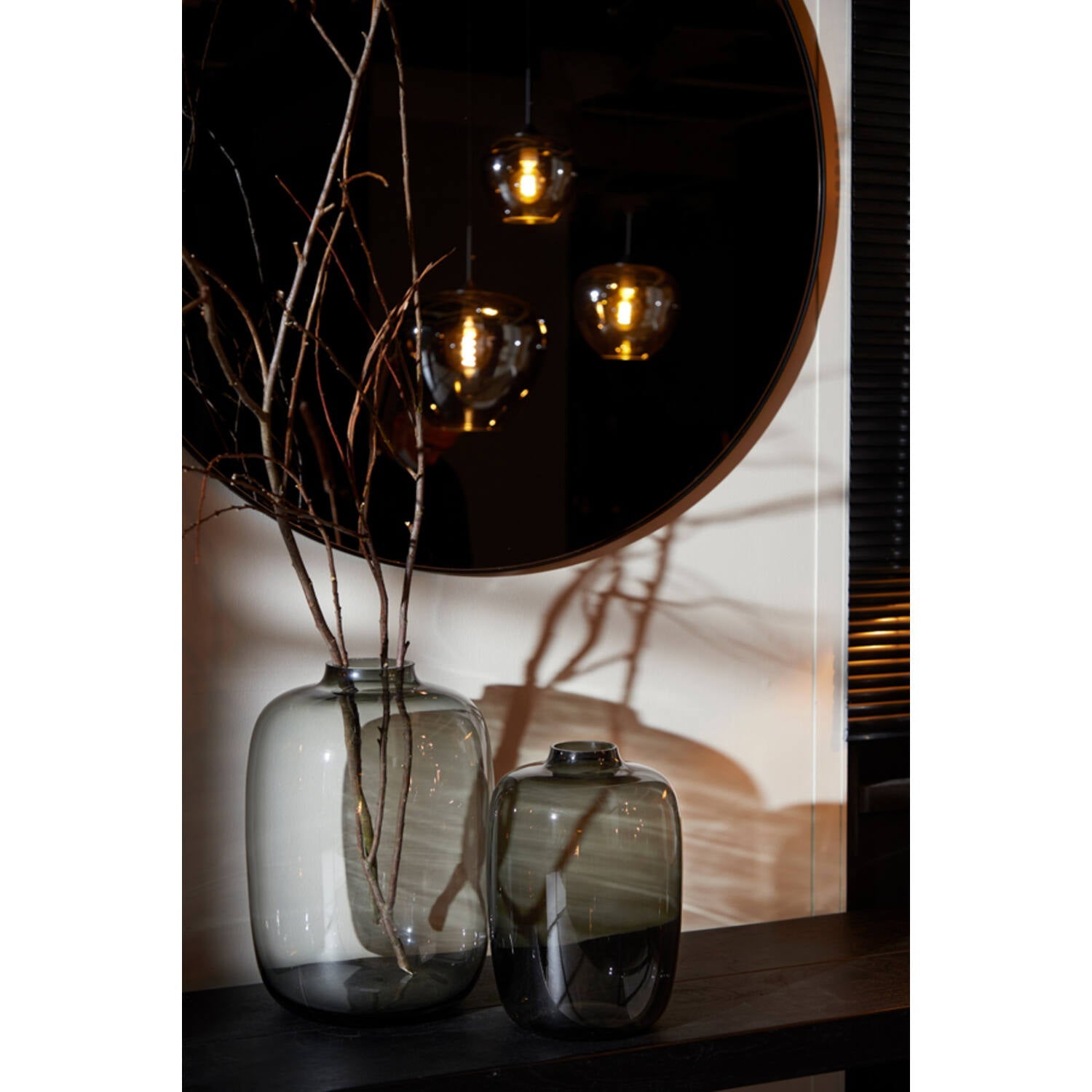 Keira Small Vase - Grey Glass Finish