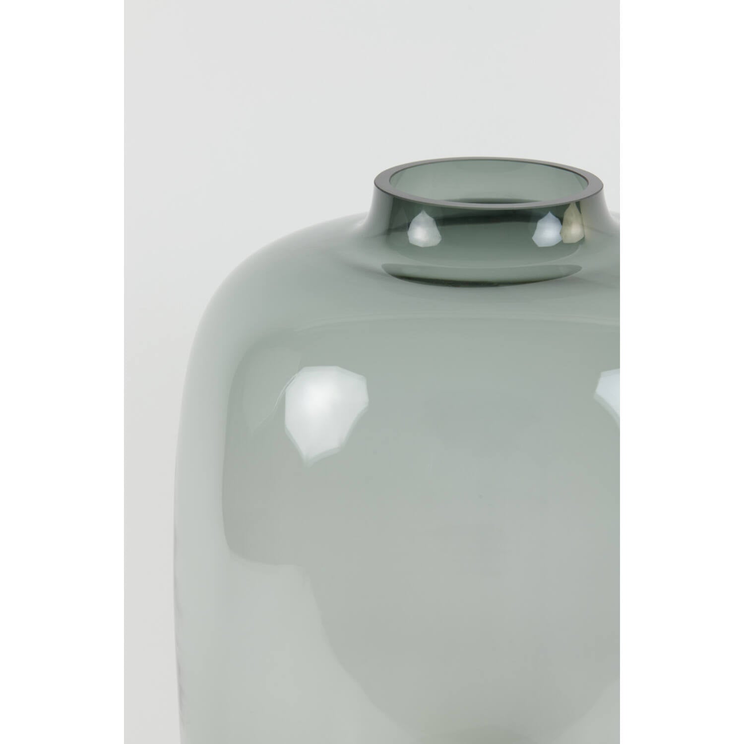 Keira Medium Vase - Grey Glass Finish