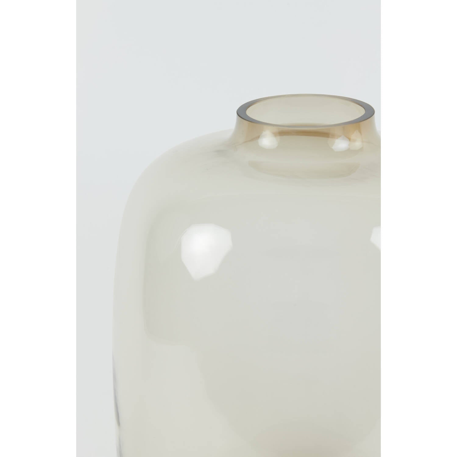 Keira Medium Vase - Brown Glass Finish