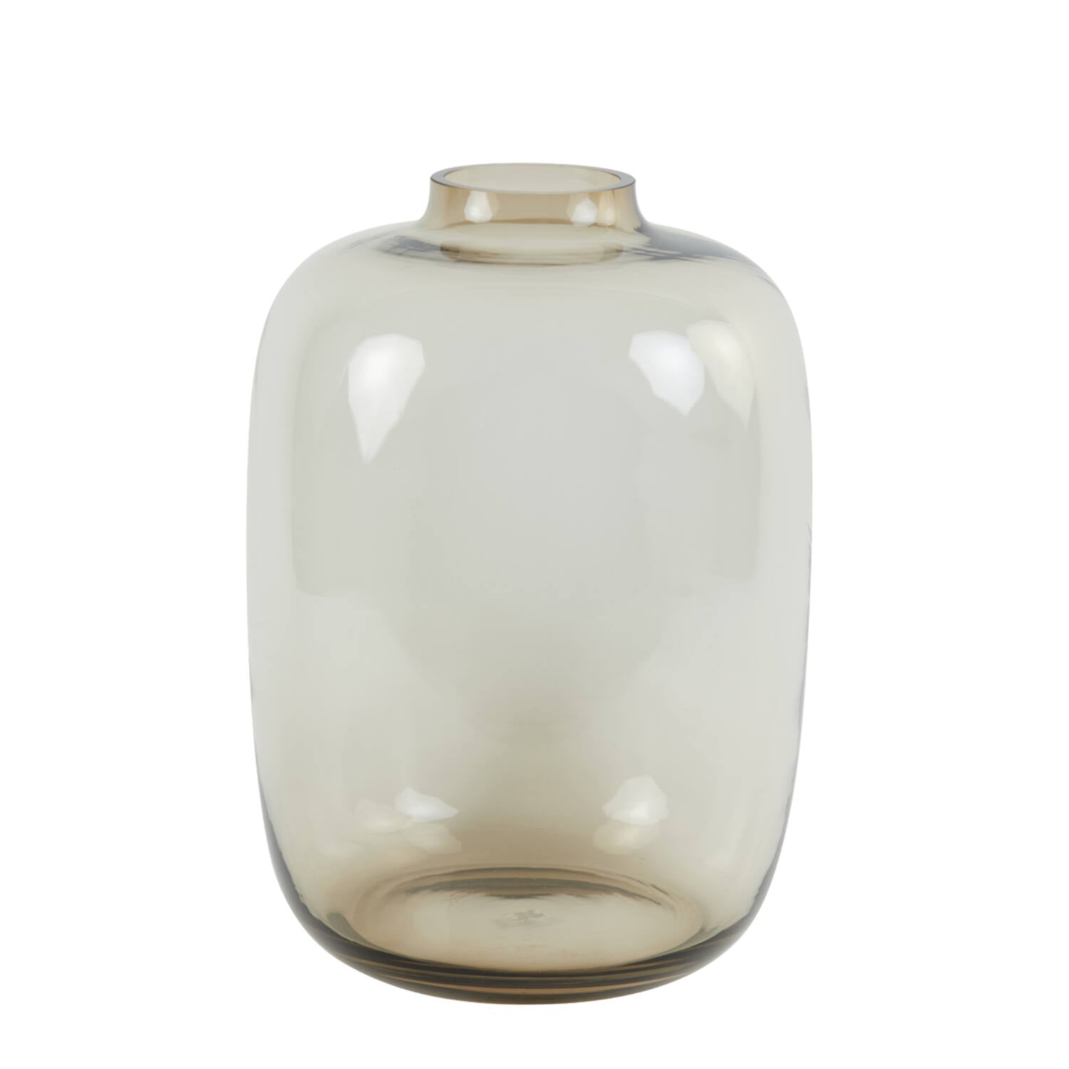 Keira Medium Vase - Brown Glass Finish