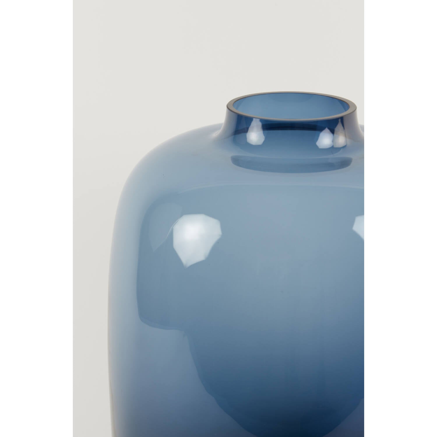 Keira Medium Vase - Navy Blue Glass Finish
