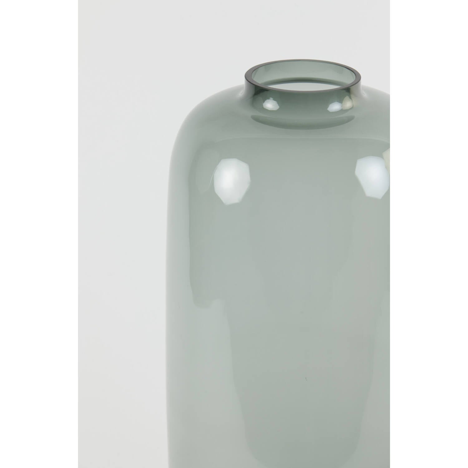Keira Large Vase - Grey Glass Finish