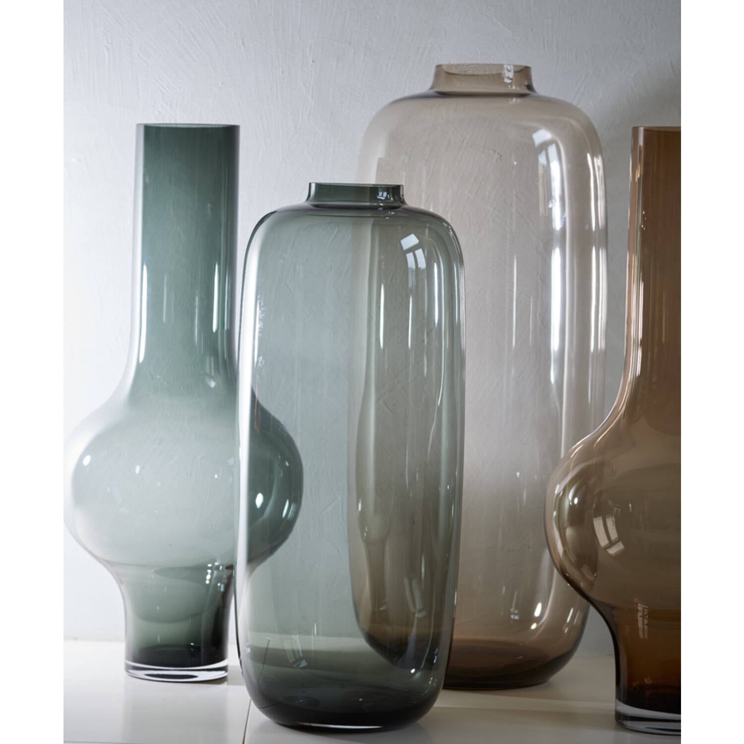 Keira Small/Medium/Large/XL Vase - Grey/Brown/Green/Navy Blue Glass Finish