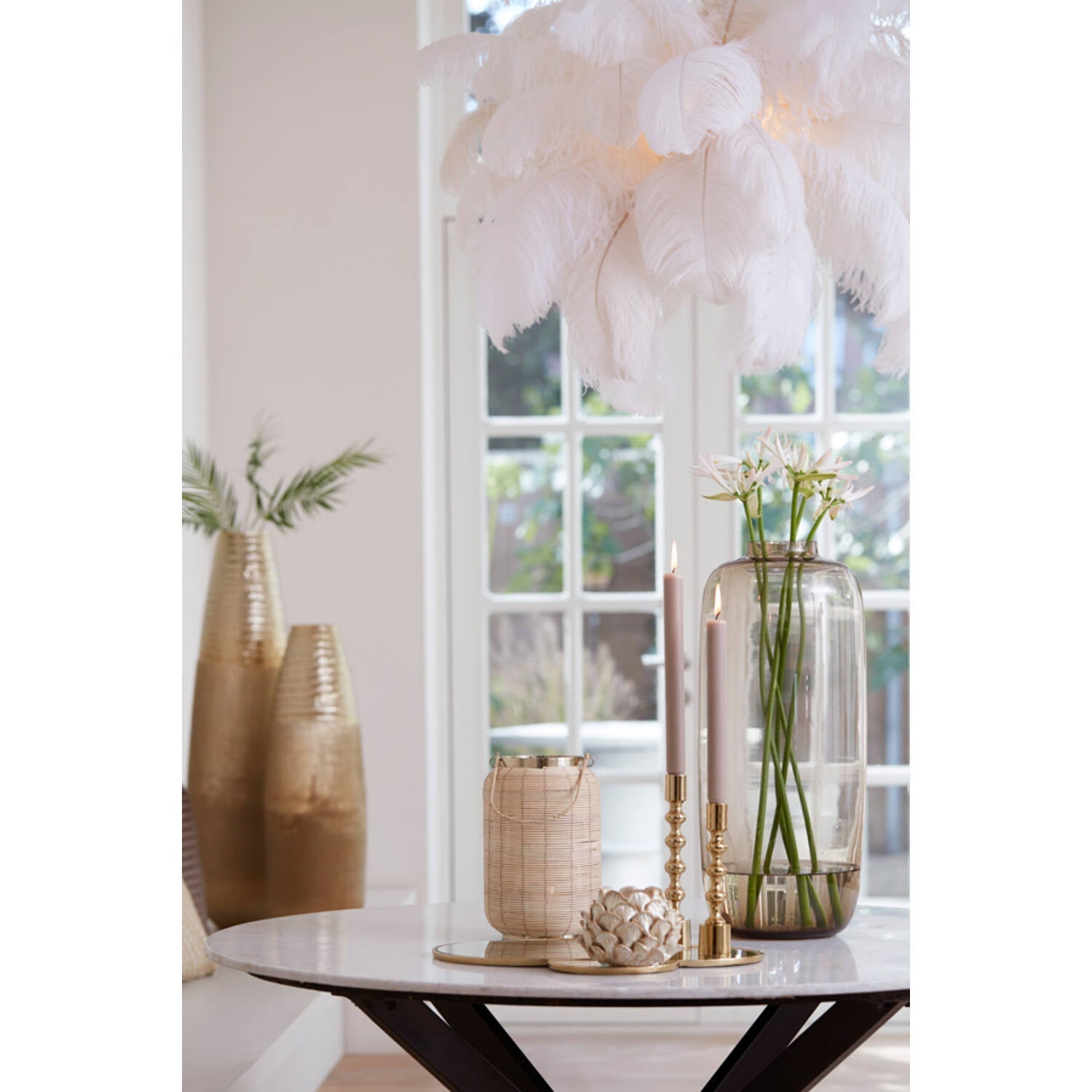 Keira Large Vase - Brown Glass Finish