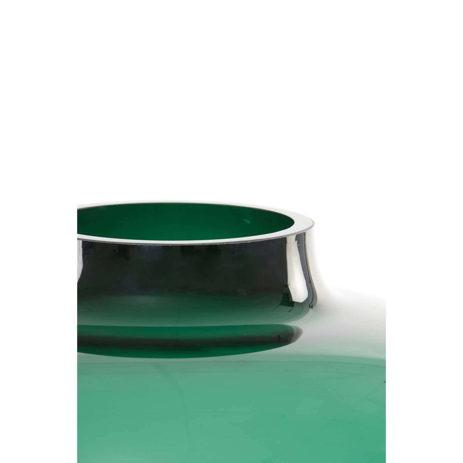 Keira Large Vase - Green Glass Finish
