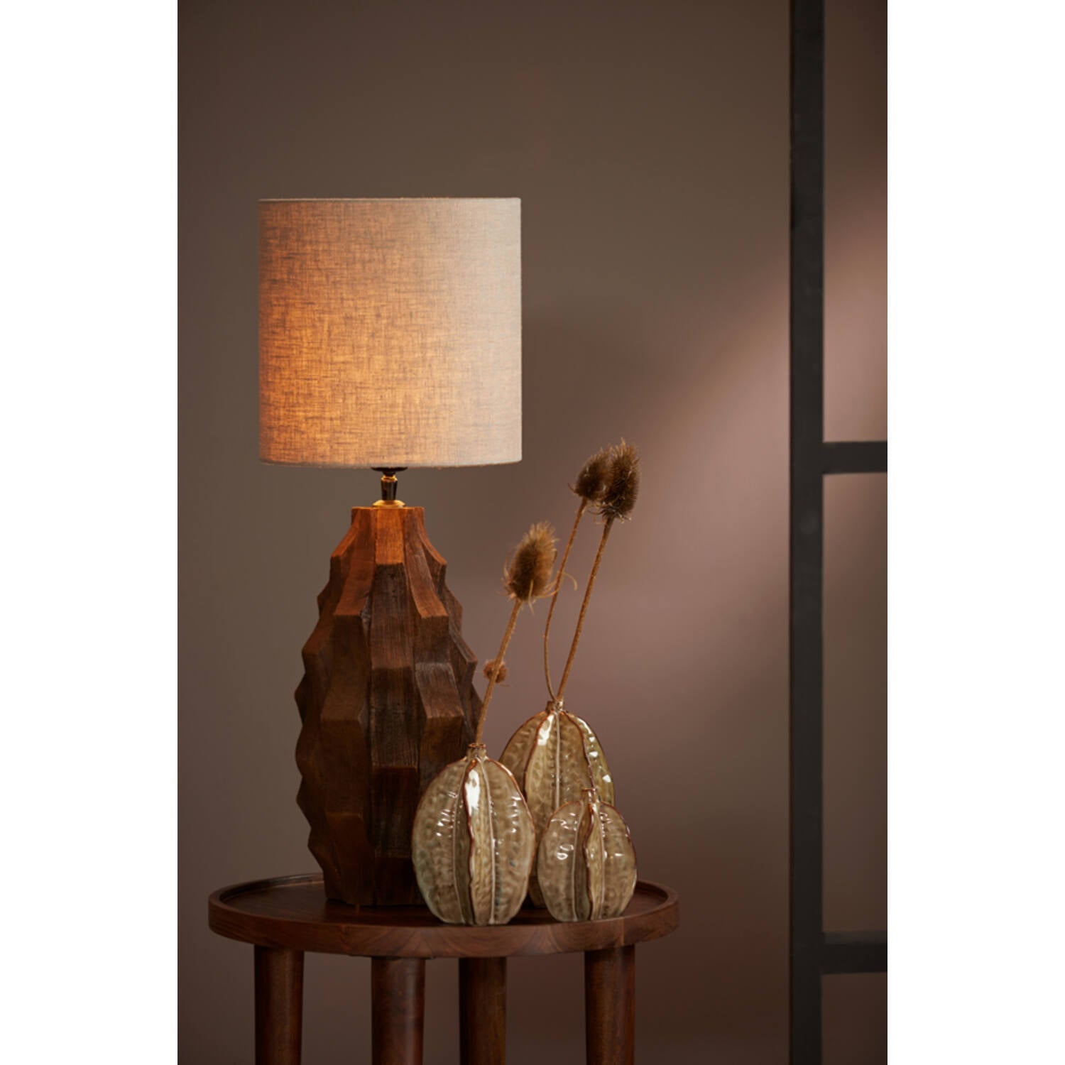 Akosi Vase Deco Ceramics Grey Brown