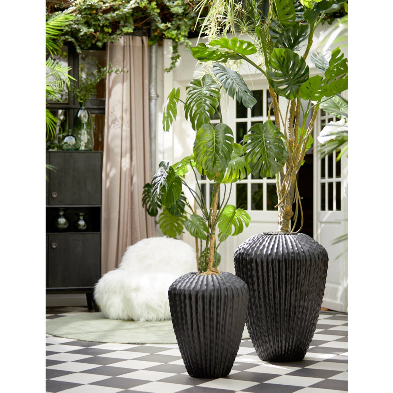Cacti Decorative vase matt black