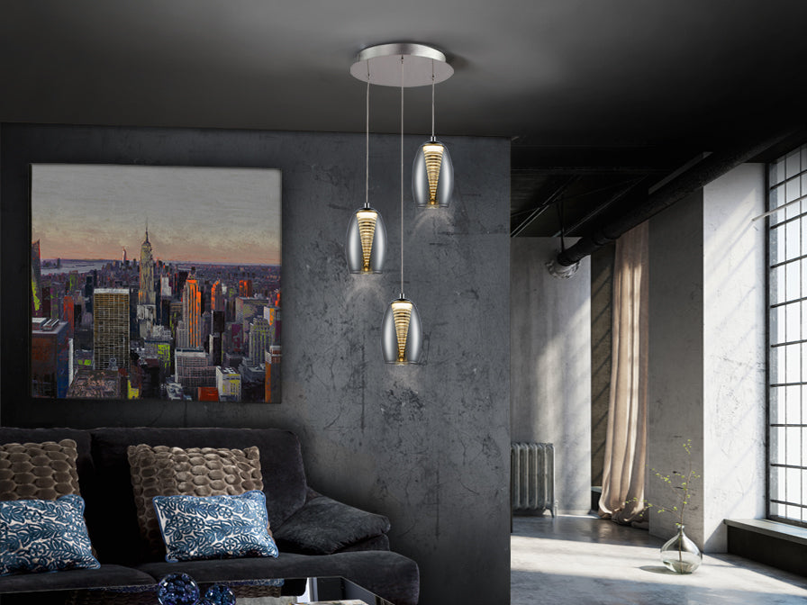 Nebula Lamp 3/5/12L Led Chrome Ip20 Integrated Led