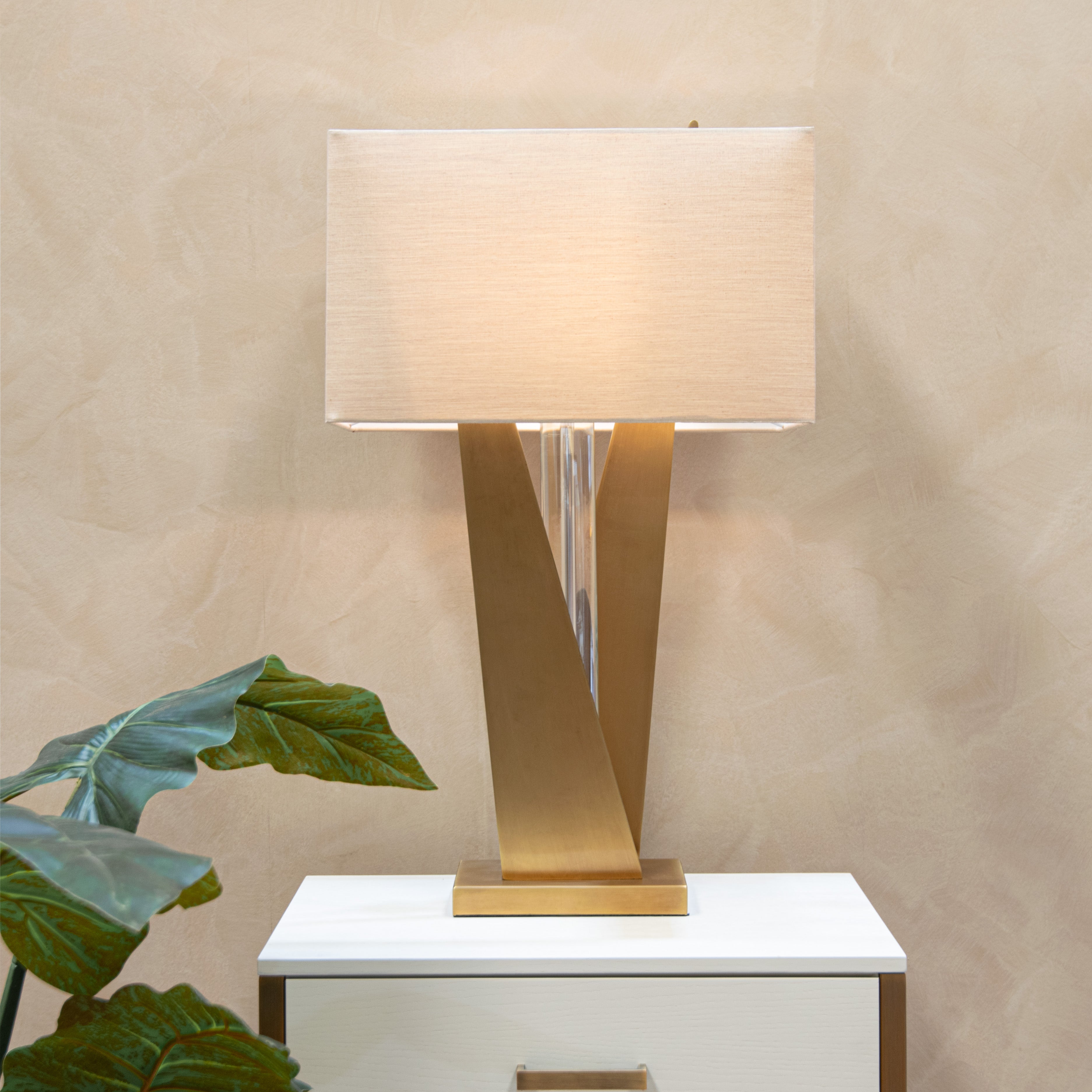 Cabra Table Lamp - Brass & Crystal