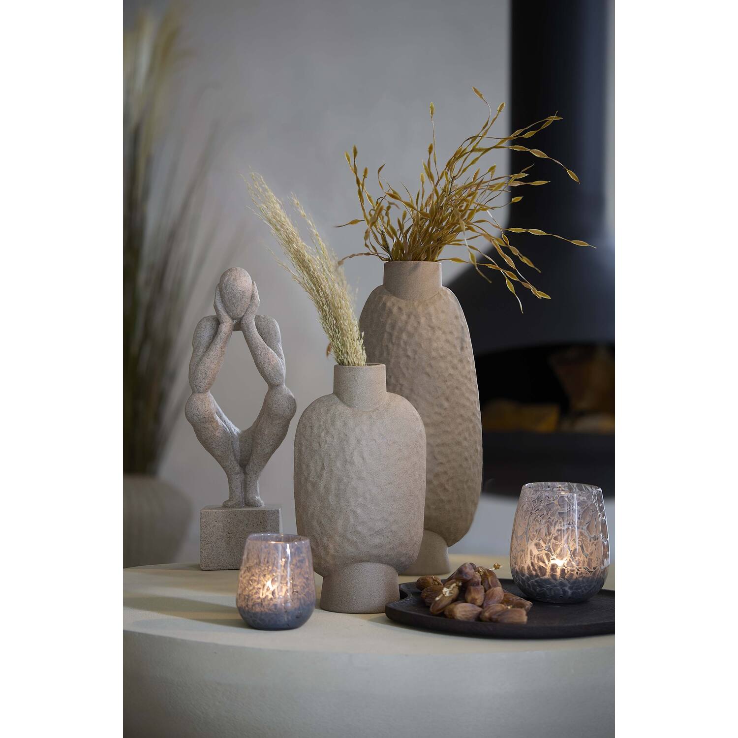 Namtu Vase deco Ceramics Matt Brown/ Cream