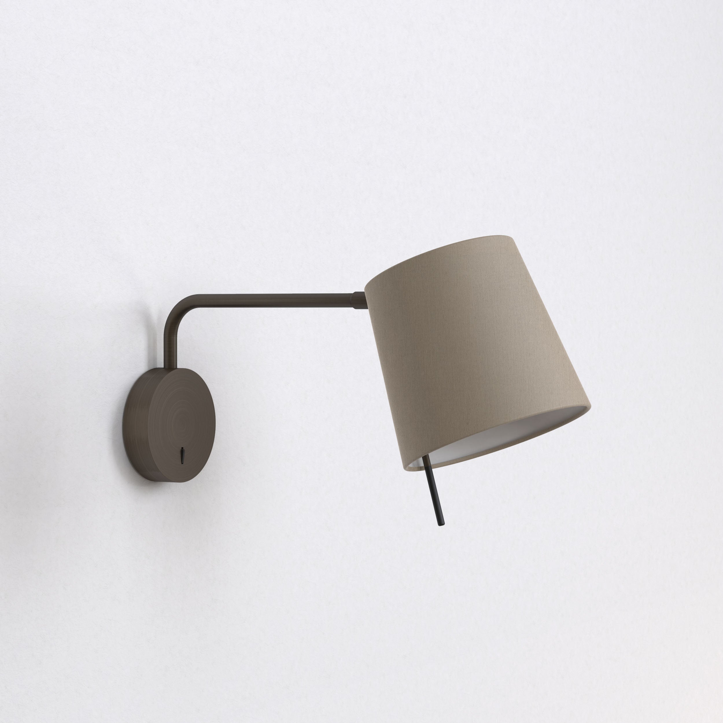 Mitsu Swing Arm Wall Light- Matt Nickel/Bronze