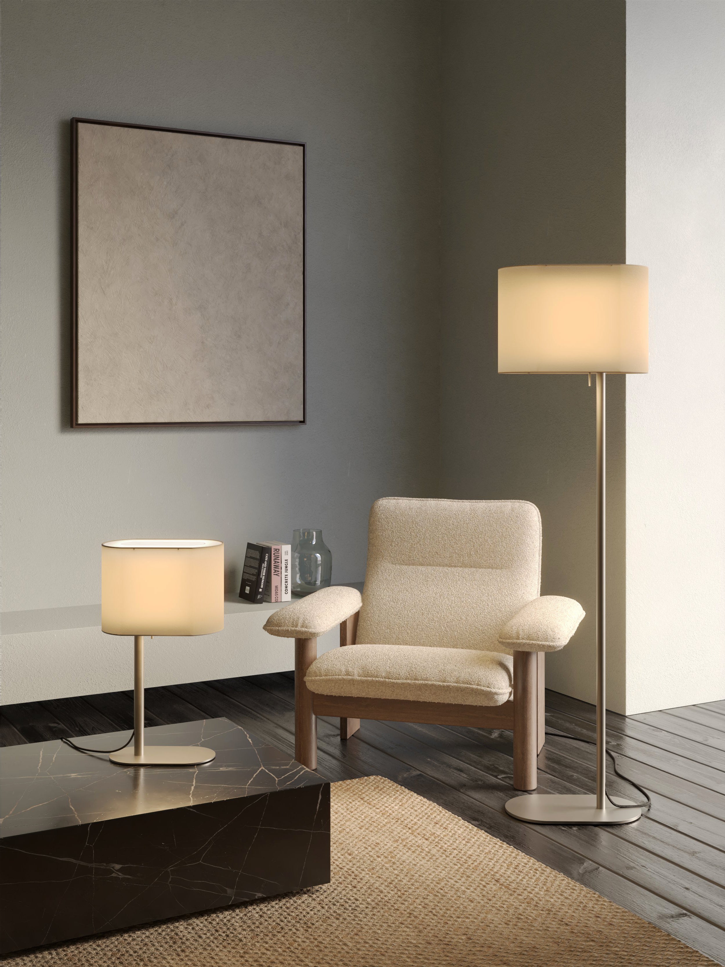 Venn Floor Lamp- Bronze/ Matt Nickel