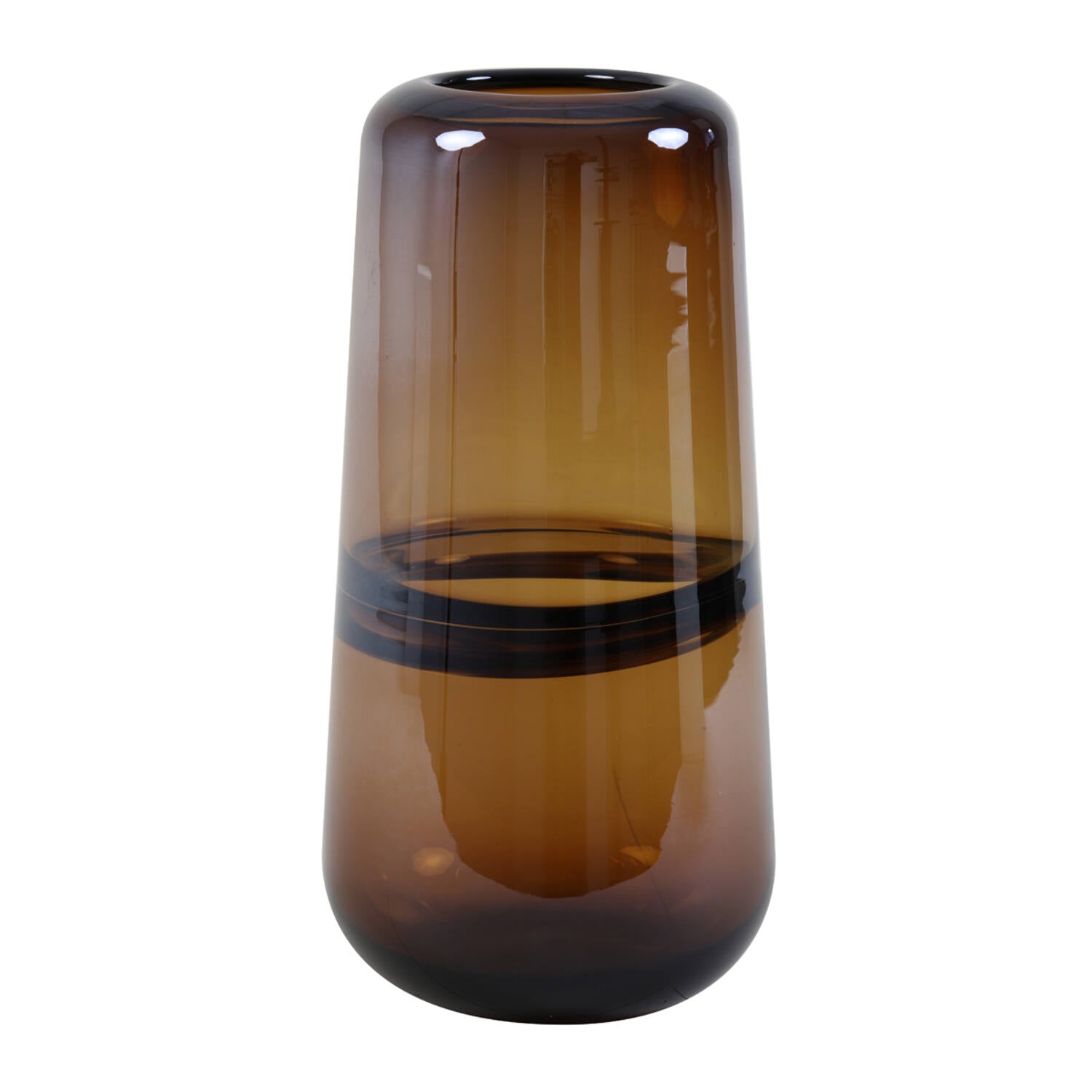 Ermida Vase Glass Brown Lustre