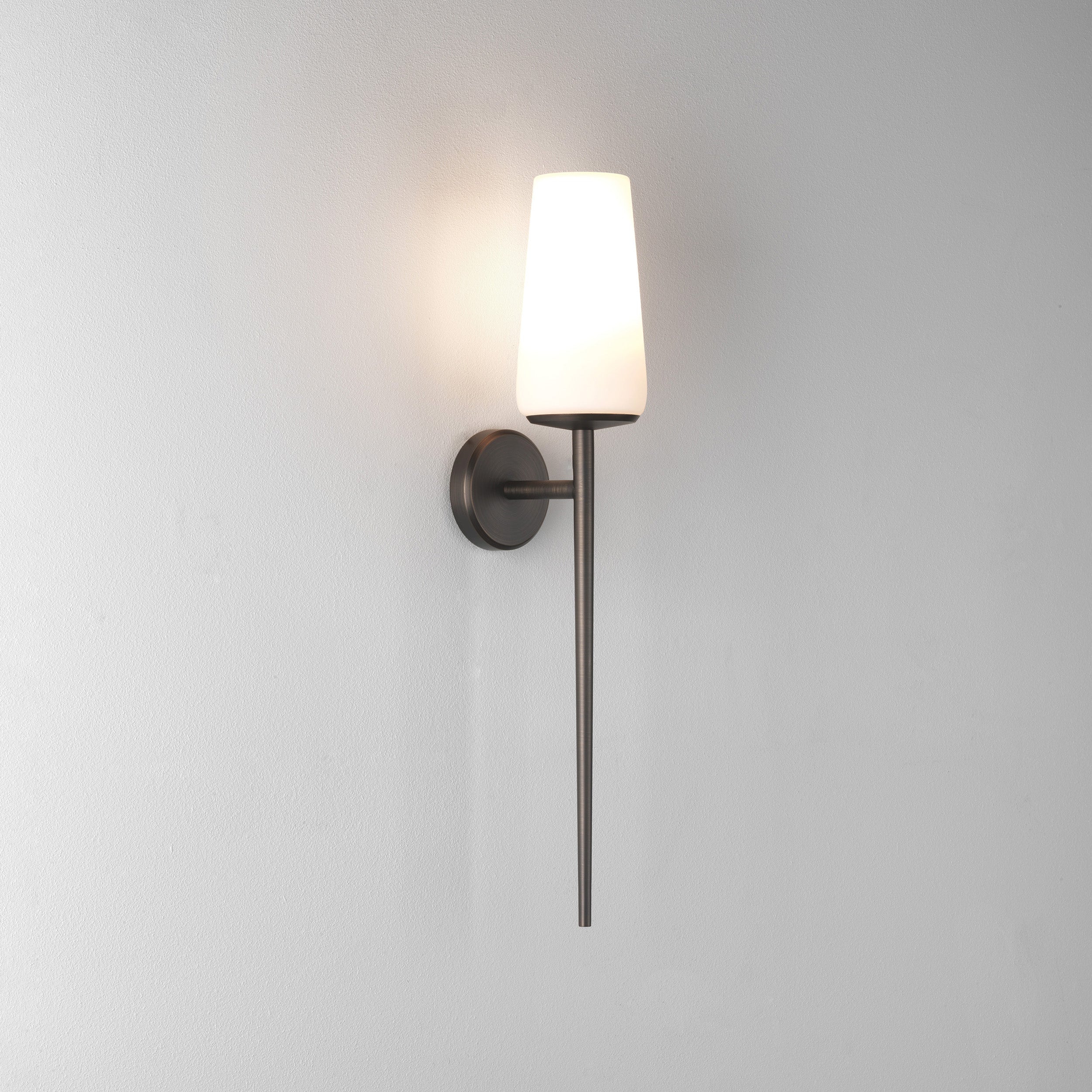 Beauville Bathroom Wall Light- Polished Chrome/ Bronze