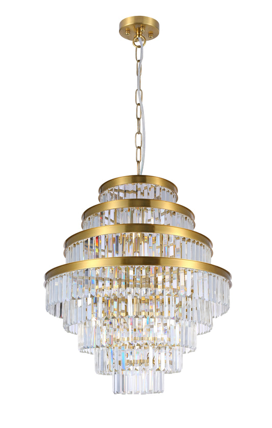 Lichfield 12Lt Crystal Chandelier - Gold