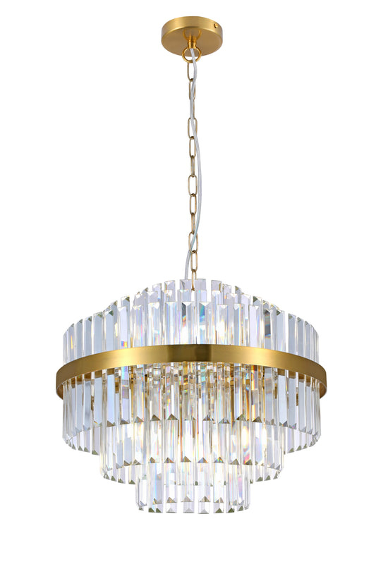 Lichfield 6/10Lt Crystal Chandelier - Gold