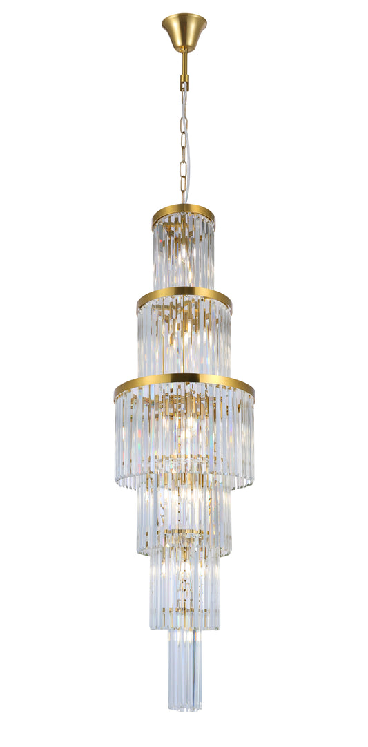 Lichfield 28Lt Large Crystal Chandelier - Gold