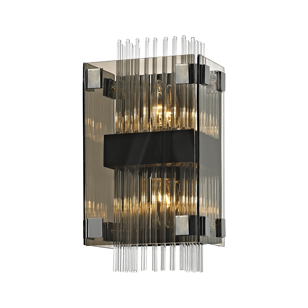 Apollo  2Lt Wall Sconce - Bronze & Chrome