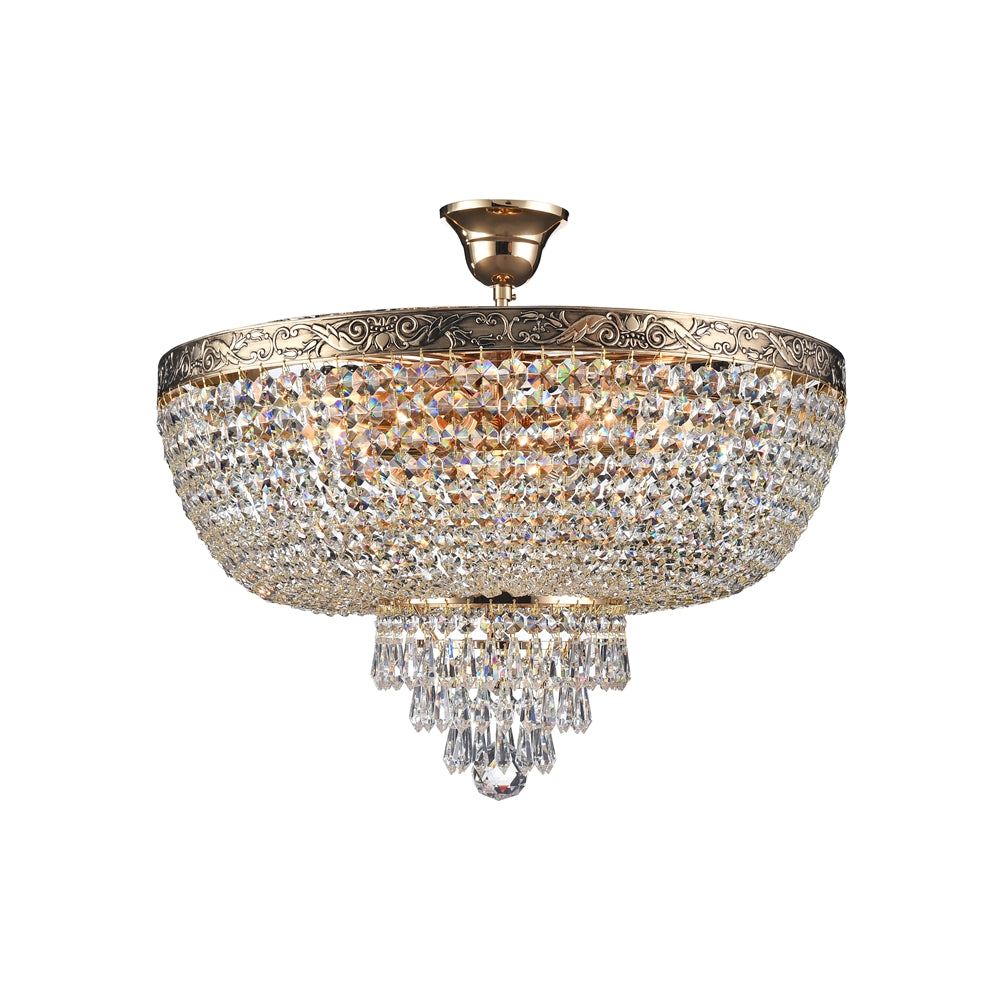 Palace Semi Flush 5/6 lt Crystal Ceiling Light