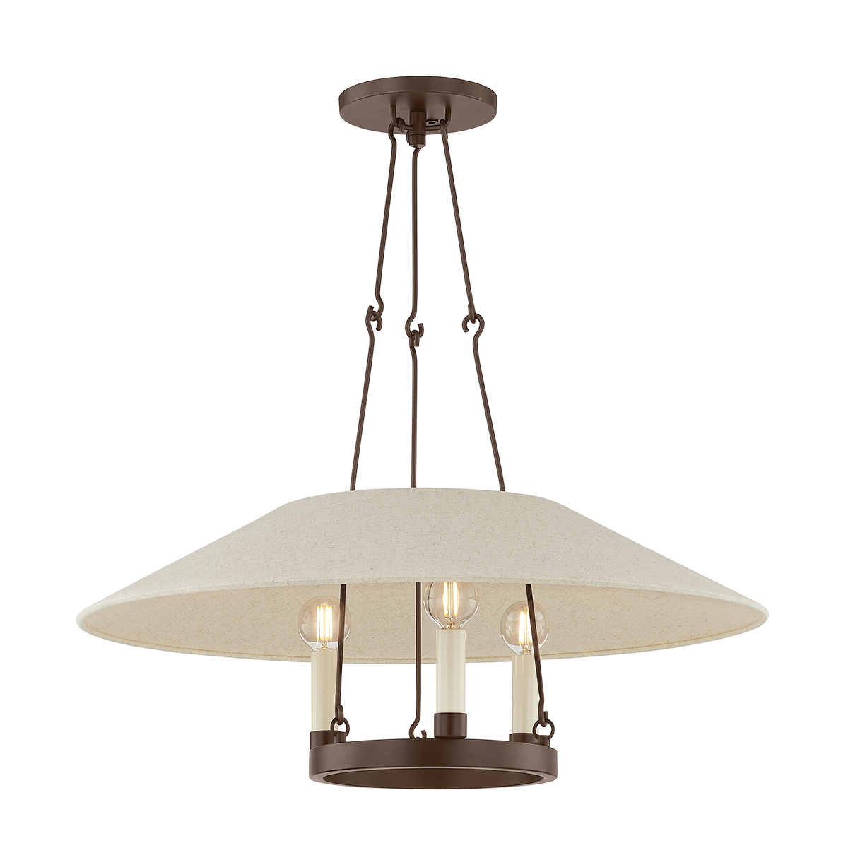 Archive 3Lt Chandelier - Bronze/Brass