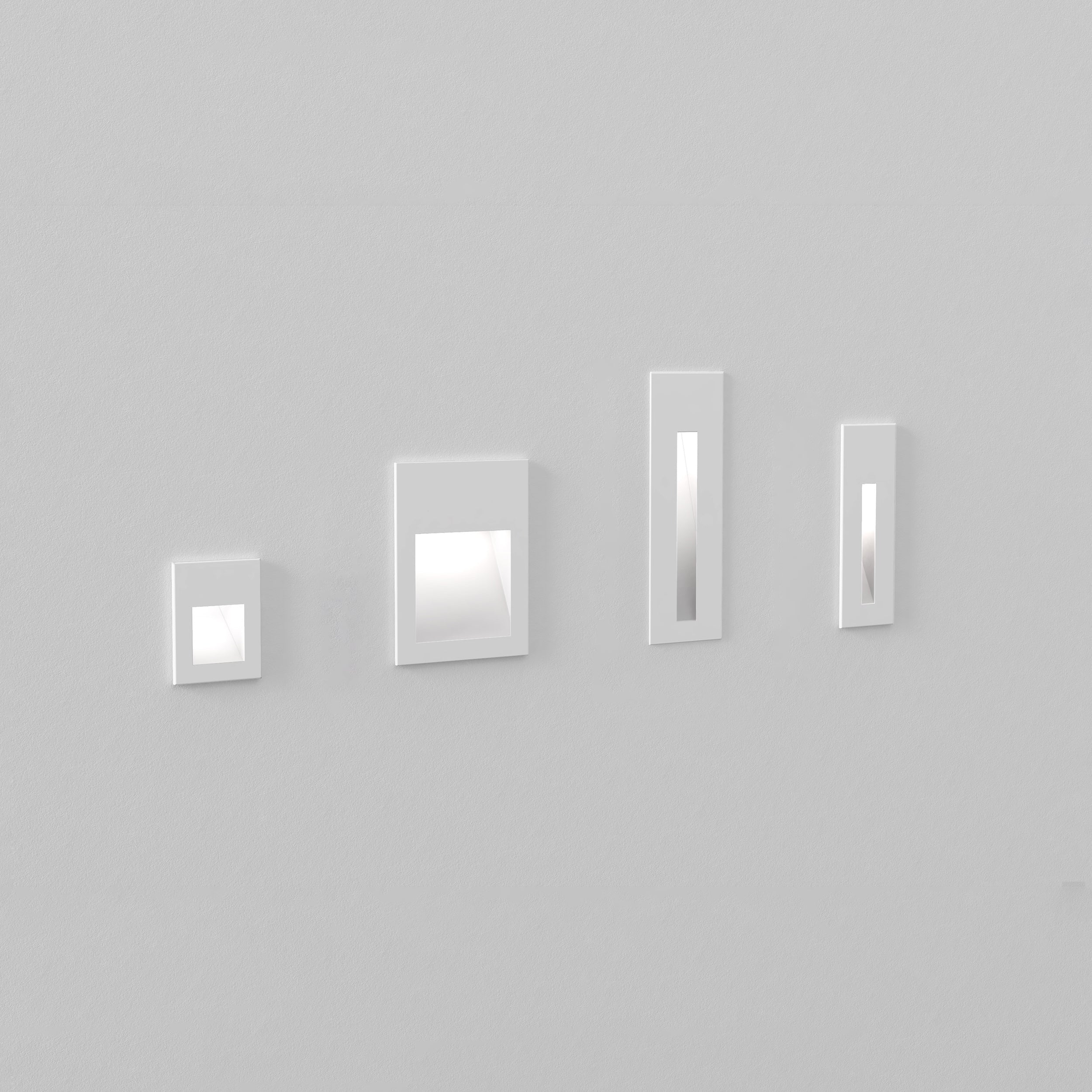 Borgo Recessed Wall Light Integrated LED IP65 Various Types - Matt White Finish