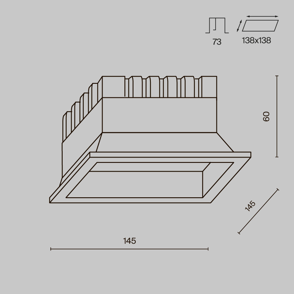 Okno 3000-6000K Adjustable Bathroom Light IP44 - Various Sizes