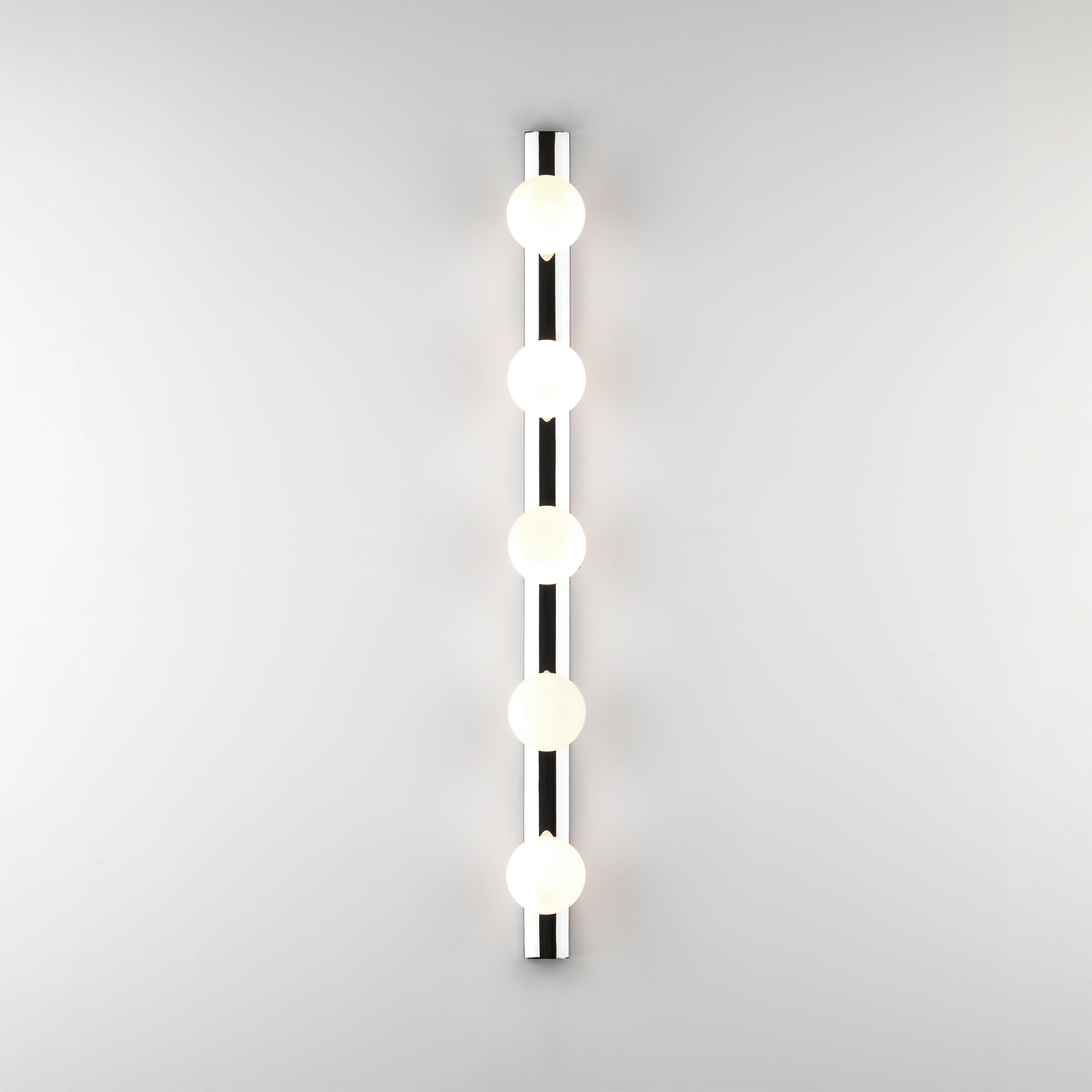 Cabaret 5 II Bathroom Wall Light- Matt Black/Polished Chrome
