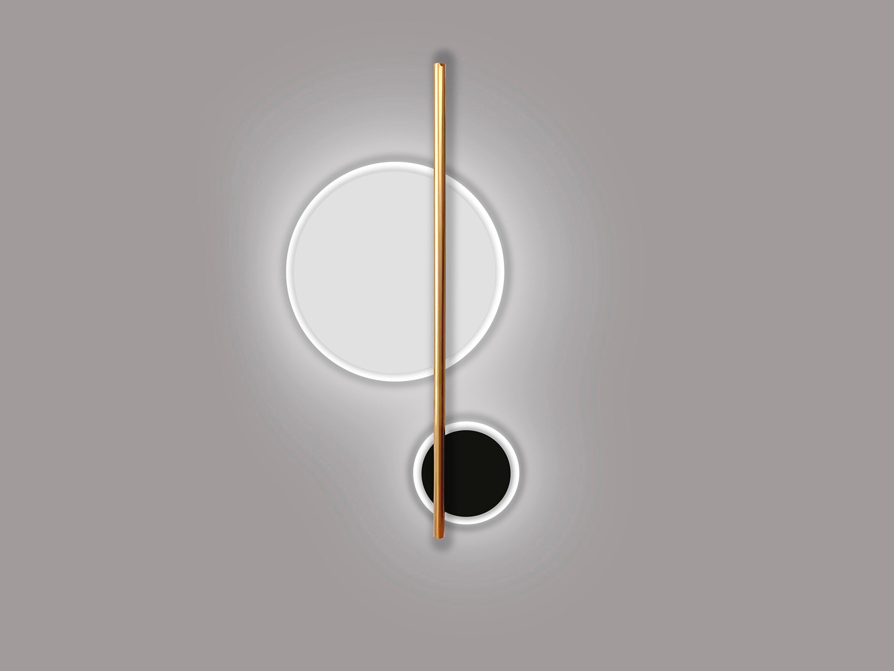 Duo 2Lt Wall Light- Black/White