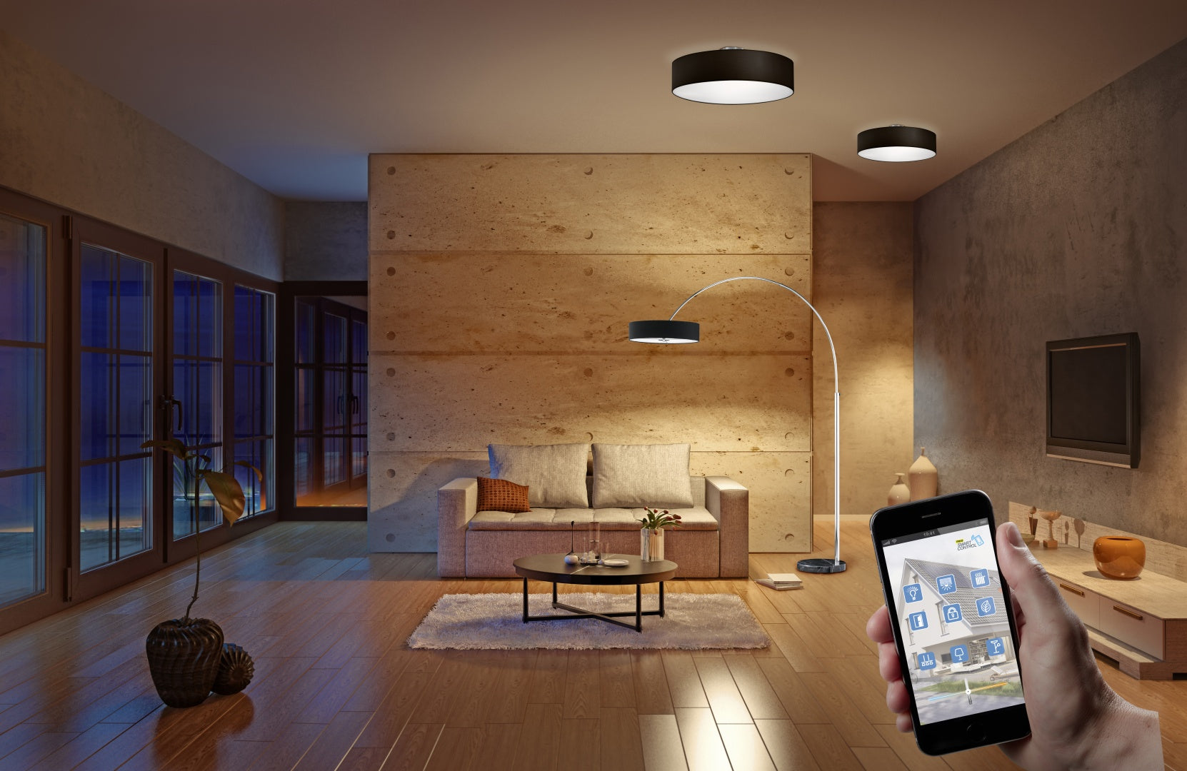 Hotel Flush Light- White/ Black/ Grey Finishes
