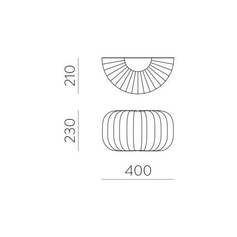 Mirta Wall lamp- Stone/ White Finishes
