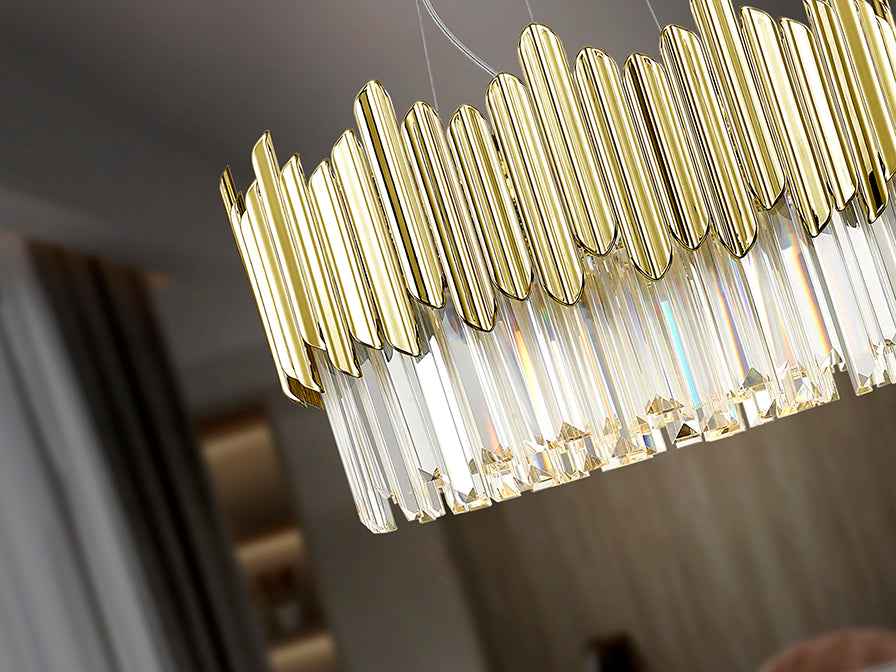 Tiara Crystal Ceiling Light - Chrome & Clear/Gold & Clear Finish