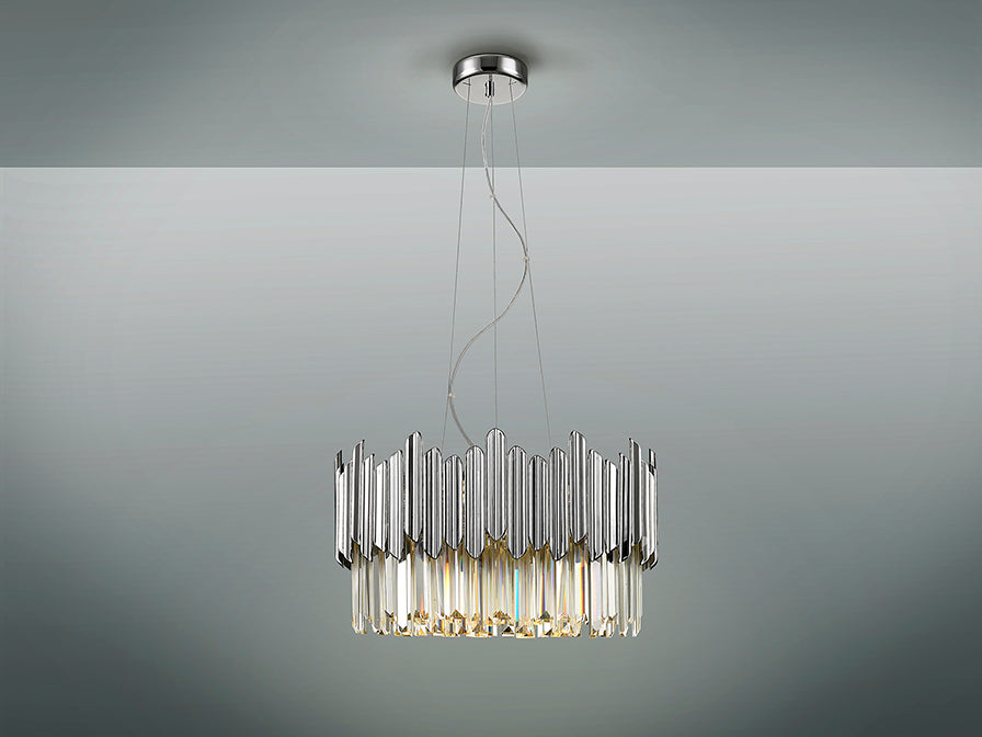 Tiara Crystal Ceiling Light - Chrome & Clear/Gold & Clear Finish