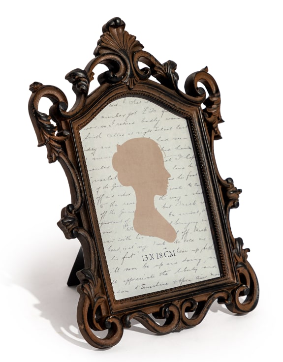 Antique Bronze Ornate Baroque 5x7" Photo Frame - Christmas Gift