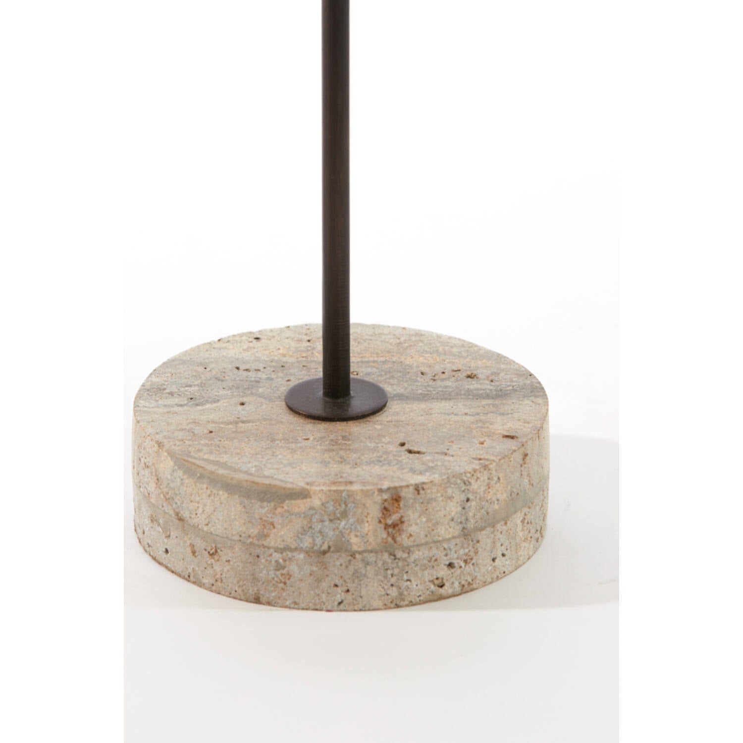 Florike Candle Stick 2L- matt black+sand travertine