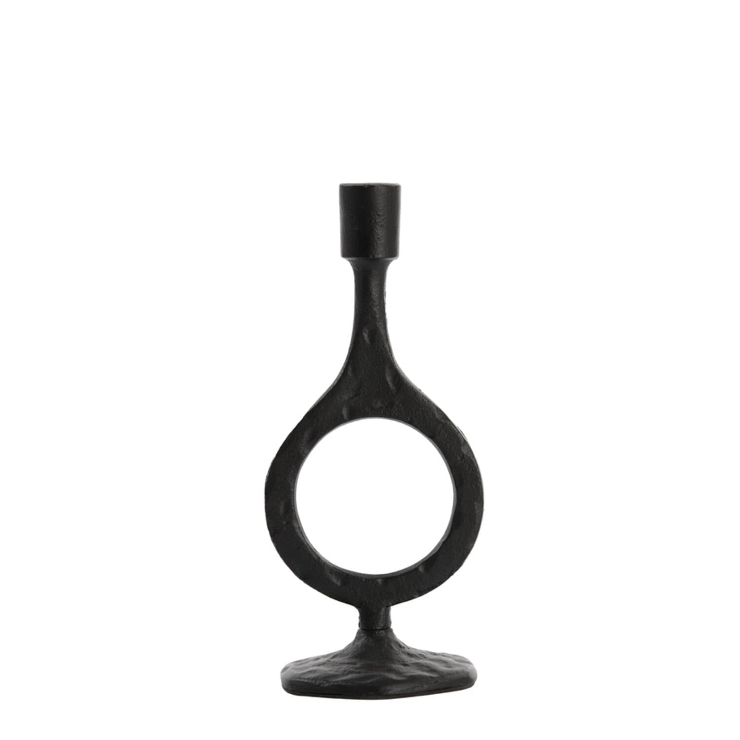 Laredo Medium Candle Holder - Matt Black Finish