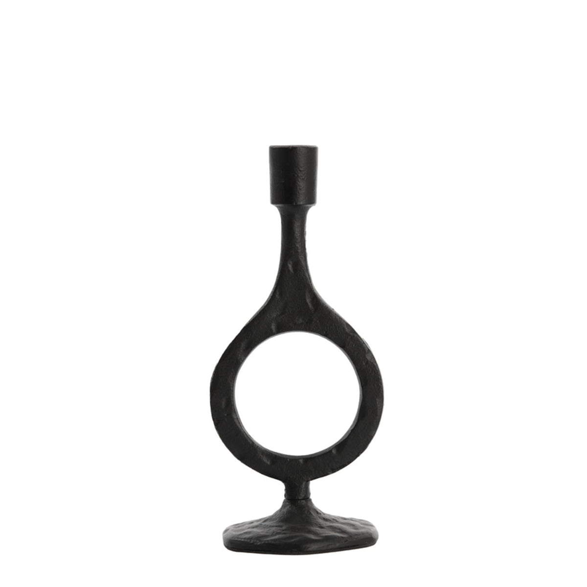 Laredo Medium Candle Holder - Matt Black Finish