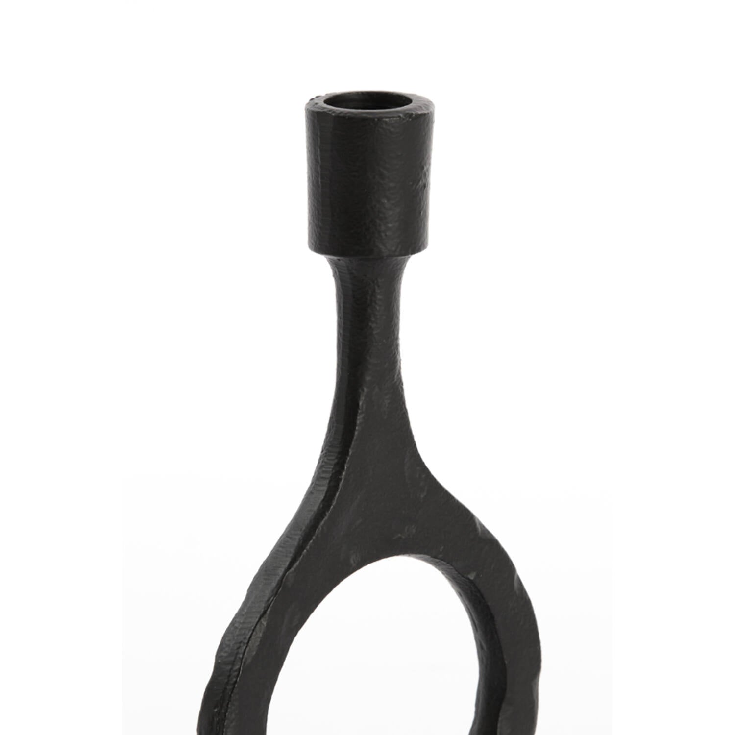 Laredo Medium Candle Holder - Matt Black Finish