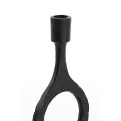 Laredo Medium Candle Holder - Matt Black Finish