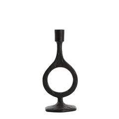 Laredo Medium Candle Holder - Matt Black Finish