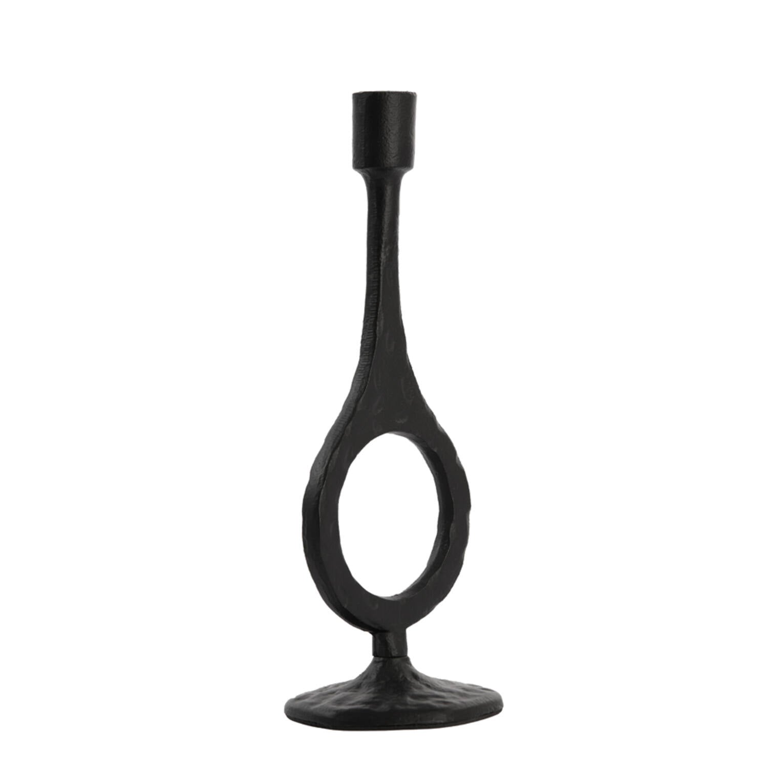 Laredo Large Candle Holder - Matt Black Finish
