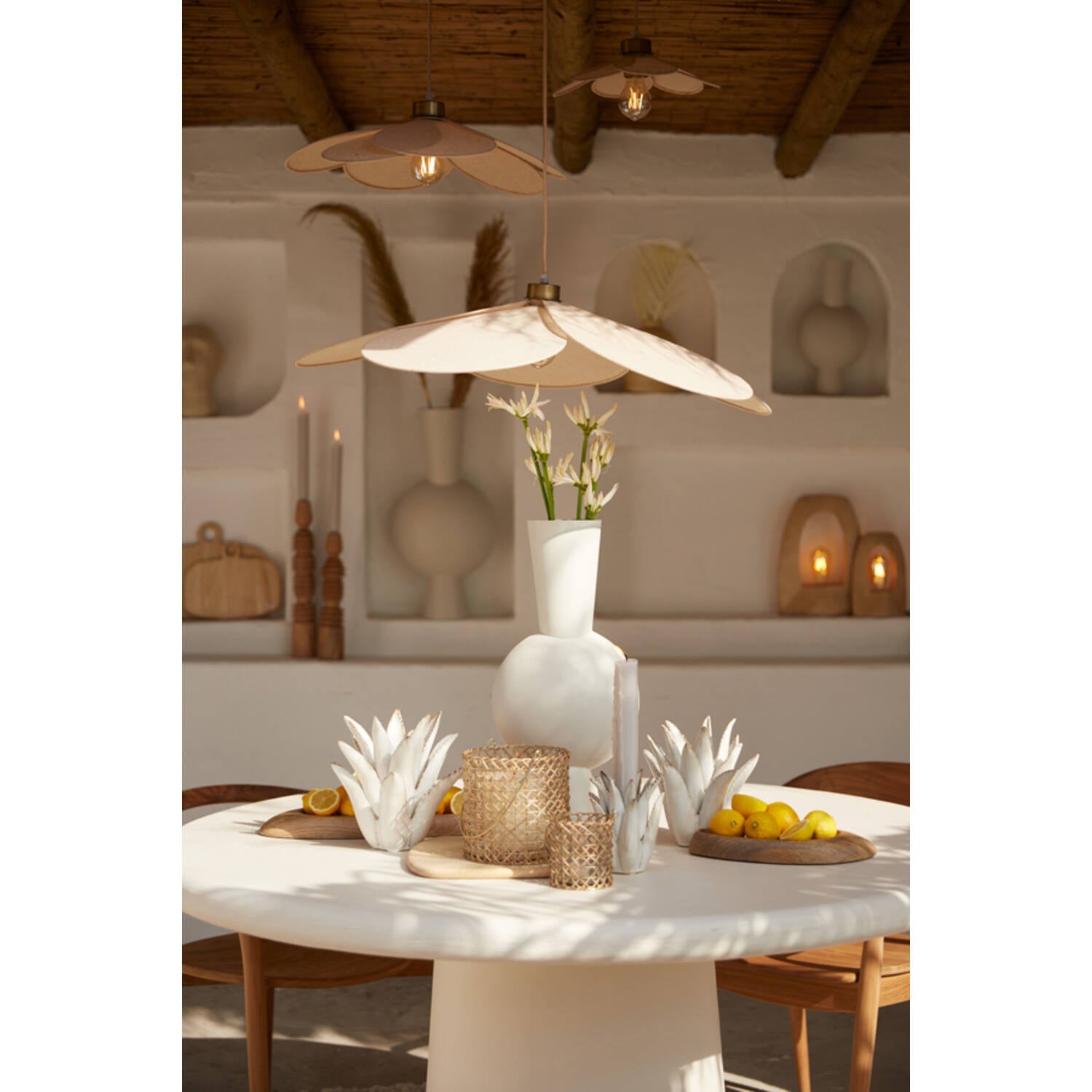 Cactus Candle stick- Ceramics Cream