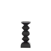 Alverca Candle Holder Wood Matt Black