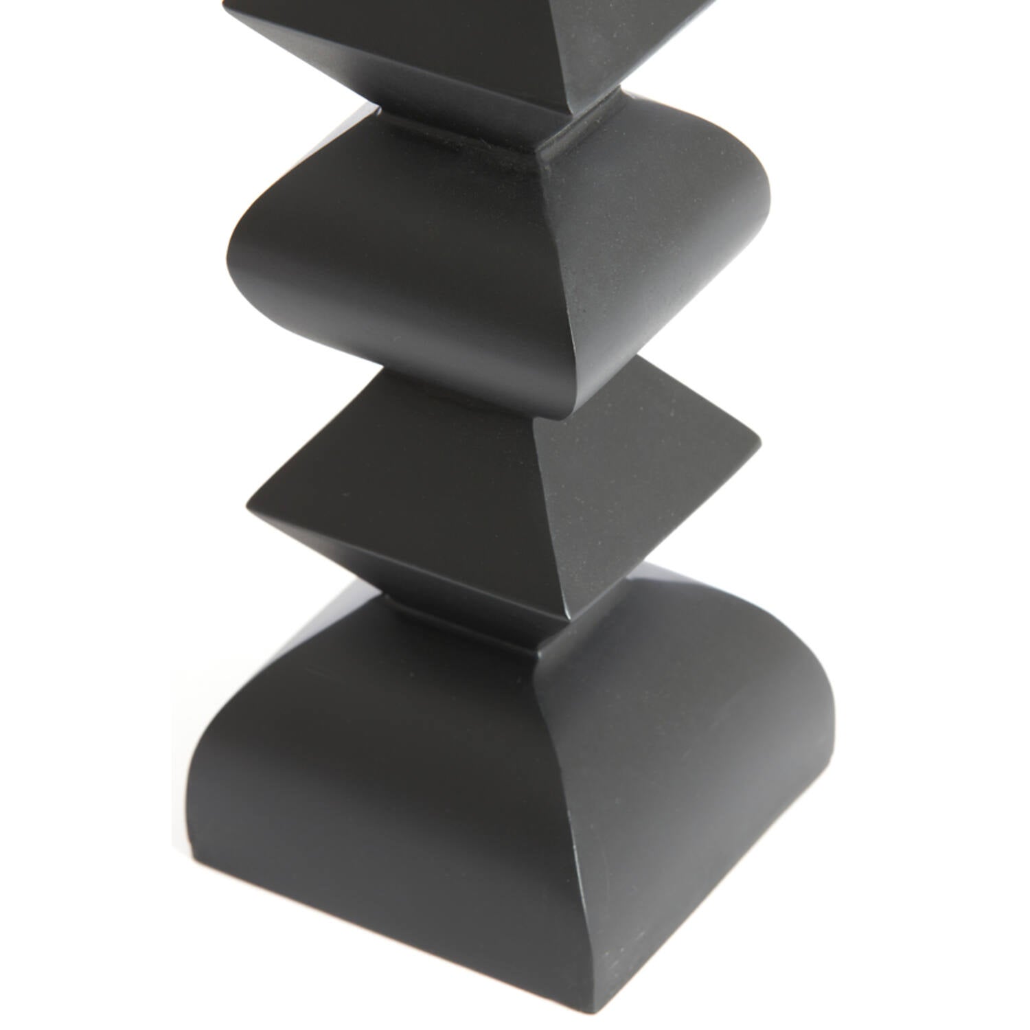 Alverca Candle Holder Wood Matt Black