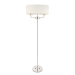 Charlene 2lt Floor Lamp - Nickel/Brass Finish E14