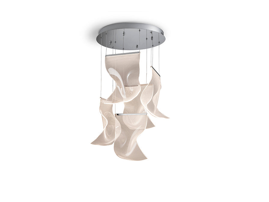VELOS II - Chrome/Rose Gold Lamp 5/13Lt Ip20 Integrated Led